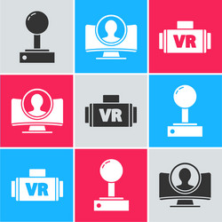 set joystick for arcade machine create account vector image