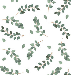 seamless leaves pattern design for banner poster Vector Image
