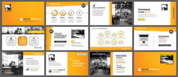 presentation and slide layout template design vector image