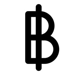 thai baht sign official currency thailand vector image