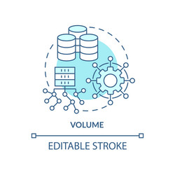 Volume light blue concept icon Royalty Free Vector Image