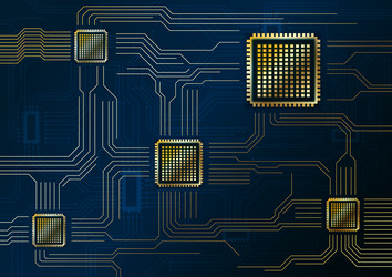 circuit technology background with hi-tech digital vector image