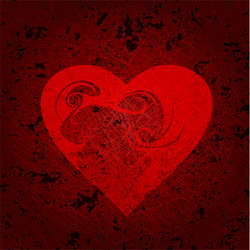 Grungy heart vector