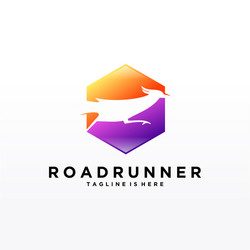 roadrunner bird abstract minimal simple geometric vector image