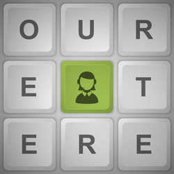 support button on the keyboard vector image