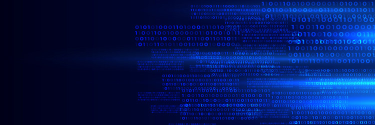 blue binary data software programming code vector image