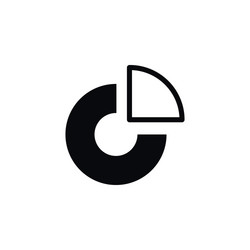 isolated statistic icon slice element can vector image