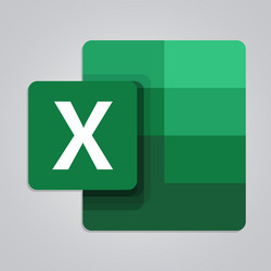 Microsoft Excel Icons - Data & Charts vector image