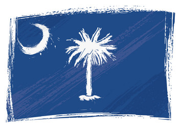 South Carolina Grunge Flag Vector Image
