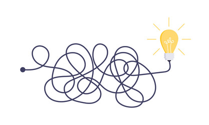 complex easy simple way from start to idea chaos vector image