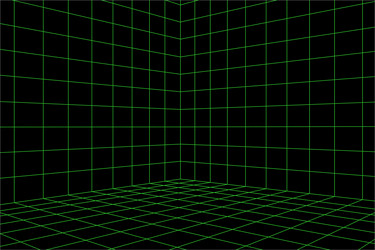 Grid room in perspective in 3d Royalty Free Vector Image