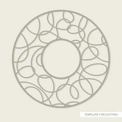 round frame with pattern of chaotic lines vector image