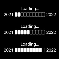 set progress bar showing loading 2022 vector image