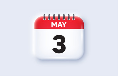 3rd day of the month icon event schedule date vector image
