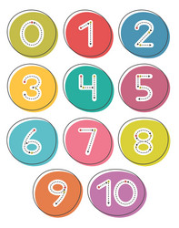 learn to write numeral type 2 vector image