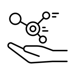 vr icon in thin line style graphic design vector image