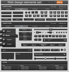 Website Icon Set - Modern UI Elements vector image