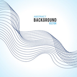 Abstract white wave lines on blue gradient Vector Image