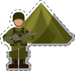 army related icons image vector image