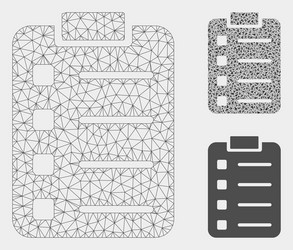 list pad mesh network model and triangle vector image