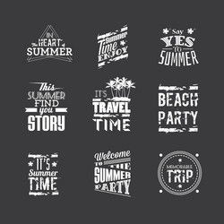set of summer holidays Vector Image
