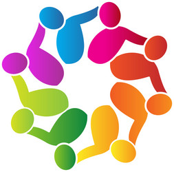 Teamwork strong people icon Royalty Free Vector Image