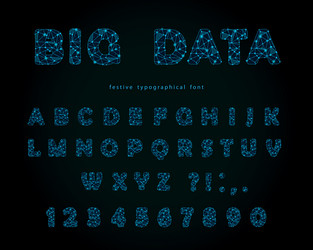 Dynamic Data Network with Sparkle vector image