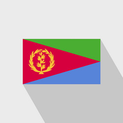 eritrea flag long shadow design vector image