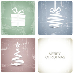 Simple grunge christmas card vector