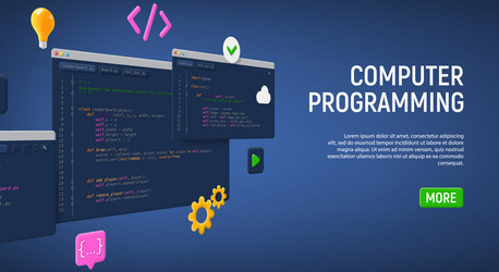 concept of computer programming vector image
