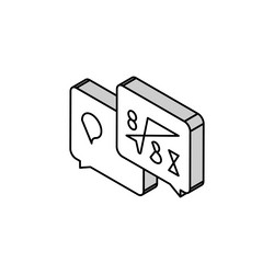 math solving geek isometric icon vector image
