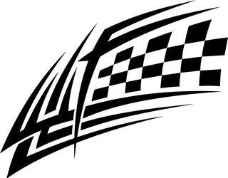 Tribal Racing Tattoo Vector Image