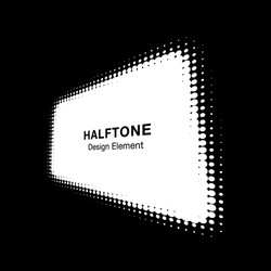 white halftone distort rectangle in perspective vector image