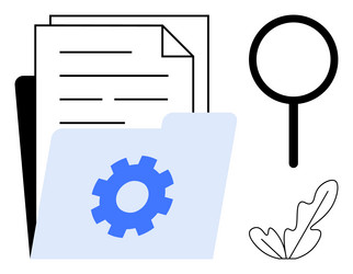 document management and optimization with search vector image
