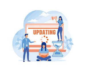 software update or operating system updating vector image