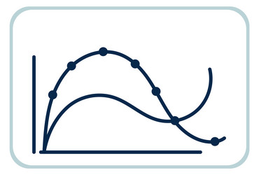 chart icon line graph data statistics symbol vector image