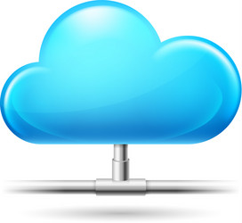 cloud computing on white background for design vector image