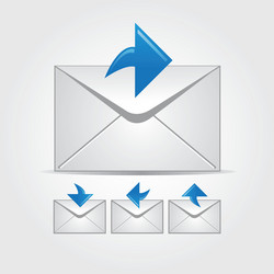 envelopes multiple colors web icons vector image