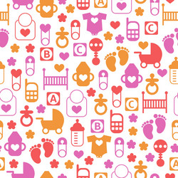 Seamless baby pattern Royalty Free Vector Image