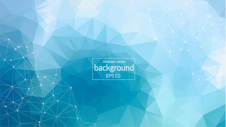 triangular tech background with connections vector image