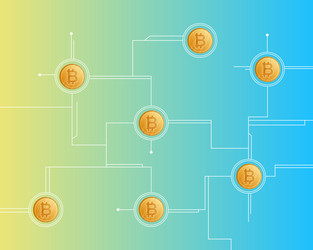 bitcoin cryptocurrency networking concept vector image