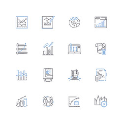 breakdowns analyses line icons collection failure vector image