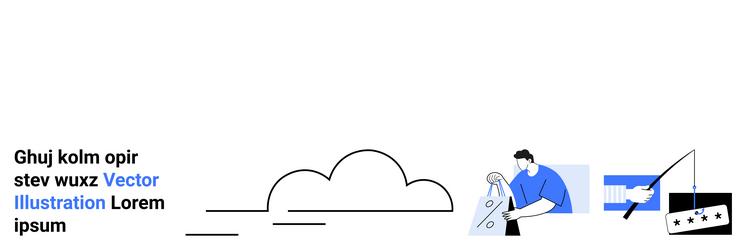 cloud technology with modern data analytics vector image