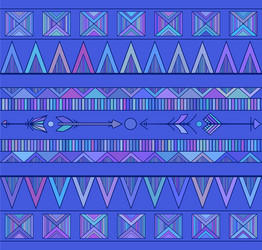 geometric seamless boho pattern with arrows vector image