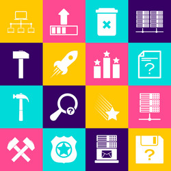 set unknown document server data web hosting vector image