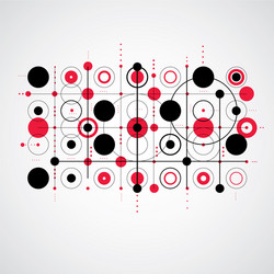 bauhaus art composition decorative modular red vector