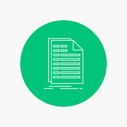 bill excel file invoice statement white line icon vector image