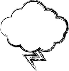 cloud and thunder icon vector