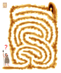logic puzzle game with labyrinth for children vector image