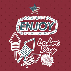 retro labor day design Vector Image